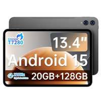 Tablet Odea A13 de 13.4 Pulgadas, 15 en 1, 128 GB de ROM, 20 GB de RAM, Procesador Octa-Core, Micro SIM, Android 15, Tablet para Juegos, GPS, Phablet Desbloqueada