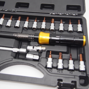 Juego de brocas de llave dinamométrica personalizable de 1/4 ", 2-30Nm, 21 Uds., para <span class=keywords><strong>bicicleta</strong></span>/motocicleta, herramientas de mantenimiento, llave dinamométrica de acero al <span class=keywords><strong>carbono</strong></span> - Product Image 5