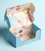 Boîtes d'expédition personnalisées en carton ondulé recyclable, colorées, avec logo imprimé, durables, pour vêtements, avec insert en mousse mate