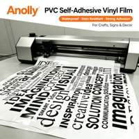 Film vinyle noir brillant amovible compatible avec la machine Cricut, 0,61 m * 50 m, vente en gros d'usine, prêt à être expédié