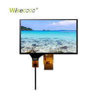 Modul Layar LCD TFT Wisecoco 7 Inci 1024*600 TFT RGB Layar Garis Vertikal Panel Layar LCD IPS untuk HMI Industri