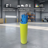 Palettenregal-Schutz HDPE-Säulenschutz 6mm Wandweiche Polsterung Aufrechter Regalschutz für Gabelstapler Lager Verkehr