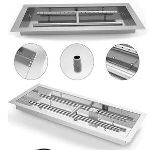 Système de brasero au gaz propane en acier inoxydable, système d'accessoires de table de cuisinière extérieure, poêle à feu chauffante - Product Image 4