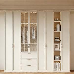 Armario Grande Personalizado, Armario de Madera para Dormitorio Completo, Gabinete Contemporáneo con Puertas Corredizas para Interiores de Viviendas Familiares - Product Image 3