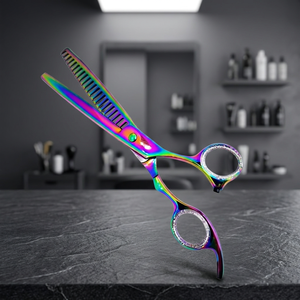 Ciseaux professionnels pour la parrure des cheveux ASAP, 6,0 pouces, acier inoxydable japonais 6CR13, pour droitiers, manche long, 26 dents, pour barbier - Product Image 3
