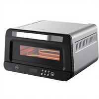 Four à pizza professionnel 17L Four électrique haute température Four à convection Grille-pain Contrôle numérique Multifonctionnel avec fonction de cuisson