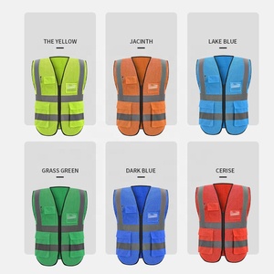 WEJUMP Gilet de construction de sécurité industrielle le moins cher en gros Gilet de sécurité respirant réfléchissant avec poches à fermeture éclair - Product Image 6