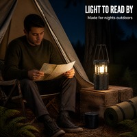 Lanterne de camping solaire à manivelle LED, batterie externe 5000 mAh, lumière d'urgence rechargeable pour tente, vente en gros