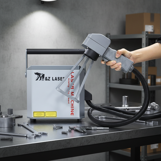 Portable Mini Stainless Steel Handheld Laser Marking Machine for Metal Wire Mesh 20w 30w Fiber Galvo Engraving Machine