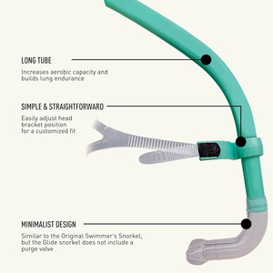 Snorkel professionnel en silicone liquide détachable anti-étouffement pour adultes et enfants, fourni par le fabricant, pour l'entraînement à la natation - Product Image 2