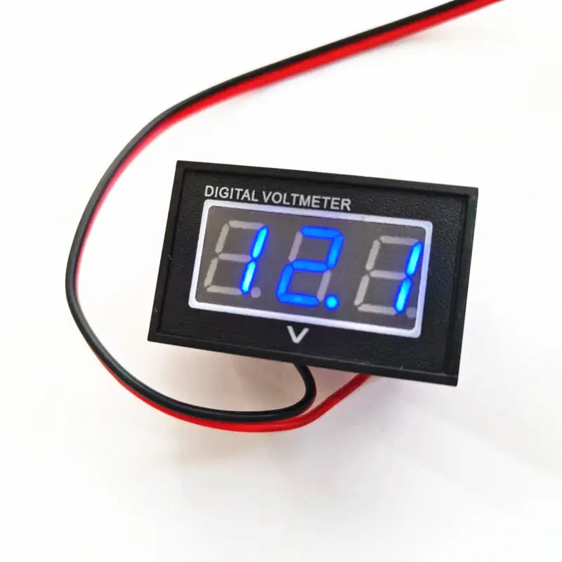 YUJIE fábrica 12V 24V Mini Bateria Medidor DC 4-40V Voltímetro LED Digital Display Voltagem Medidor Voltímetro Para carro ATV, marinho