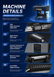 60cm A1 UV Dtf <b>Printer</b> 3 Head I3200 I1600 Crystal Label Sticker Ab Film Roll Transfer Printing Machine for Bottle Logo <b>Decal</b> - Product Image 2