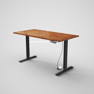 Electric <strong>Height</strong> <strong>Adjustable</strong> Desk Single Motor Standing Desk With Wooden Tabletop <strong>Table</strong> for Study - Product Image 4