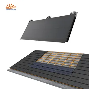 家用瓦屋顶太阳能电池板安装在瓦屋顶Bipv太阳能瓦