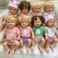 Poupée bébé de 12 pouces, petite taille, cheveux implantés, corps lesté en silicone, toucher réaliste, poupée de collection pour la vente en gros