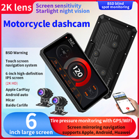 Nouveau capteur de pression des pneus de Navigation GPS de moto étanche Dash Cam BSD pour écran de 5 pouces Android Carplay