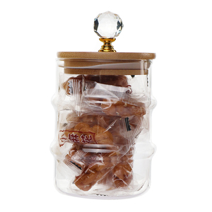 High Borosilicate Bamboo Covered <strong>Storage</strong> <strong>Jar</strong> <strong>Kitchen</strong> Glass sealed <strong>Jar</strong> Bamboo Knot Style Creative <strong>Storage</strong> <strong>Jar</strong> - Product Image 3