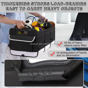 Organisateur de coffre de voiture pliable multifonction en tissu Oxford de qualité supérieure, boîte de rangement pour coffre de voiture, SUV - Product Image 4