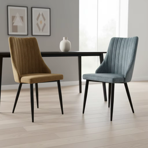 <span class=keywords><strong>Sillas</strong></span> <span class=keywords><strong>de</strong></span> Comedor <span class=keywords><strong>de</strong></span> Diseño Escandinavo para Restaurante Nórdico, con Patas <span class=keywords><strong>de</strong></span> Metal y Asiento <span class=keywords><strong>de</strong></span> Cuero - Product Image 2