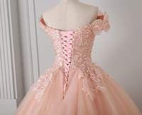 Robe de Quinceañera de luxe avec appliques brodées exquises, robe de bal princesse à épaules dénudées pour les événements du soir