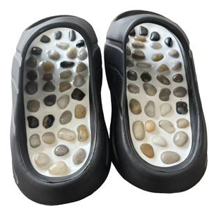 Nuevas zapatillas de masaje de guijarros EVA, estimulación de guijarros naturales, terapia de reflejos para pies, masaje de guijarros - Product Image 4