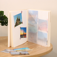 Set Album foto kertas terikat sempurna DIY kulit PU dan kertas kaca untuk pernikahan dan bayi dengan pencetakan Logo kustom