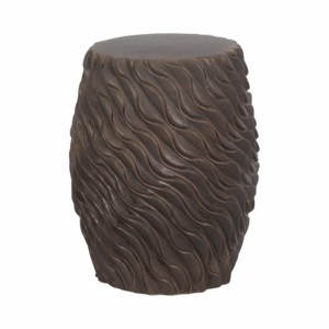 Sgabello in ceramica con design moderno testurizzato per uso interno ed esterno, supporto per piante da giardino - Product Image 1