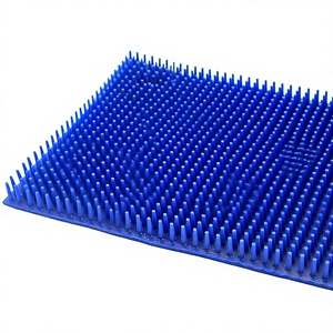 Tapis de nettoyage en silicone bleu à poils denses pour instruments chirurgicaux - Product Image 4