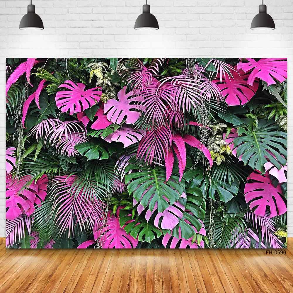 Tropical Palms Tree Photography Background Green Leaves Jungle Forest Party Wedding Photographic Photocall Backdrop Photo Studio
