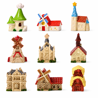 Ornements de maison en résine miniatures en gros, miniatures de jardin féerique, miniatures de maison de poupée, ornements de micro-paysage, décorations DIY