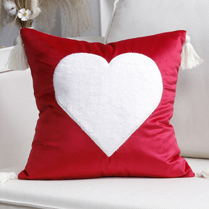 Housse de coussin brodée en forme de cœur, pour anniversaire, mariage, décoration de la maison, cadeau pour couple, vente chaude - Product Image 4