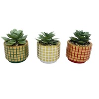 Jardin Décoratif Petit Pot De Fleur En Ciment Pots De Ciment Avec Fleur En Plastique En Gros