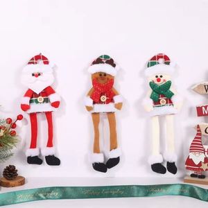 Vente en gros usine, faible MOQ, décorations de Noël faites à la main - Décorations de fêtes en tissu haut de gamme : Père Noël, Bonhomme de neige et Renne à longues pattes - Product Image 1