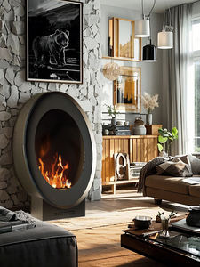 Unique Cheminée en acier Intérieur Extérieur Biorthanol Cheminée Verre Prix Moules à foyer sans fumée - Product Image 4