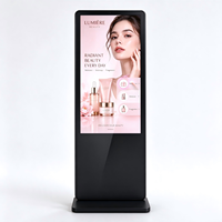 Écran LCD sur pied de 43 pouces pour intérieur, Full HD, haute luminosité 700 nit, signalisation numérique Android pour utilisation commerciale 24h/24, 7j/7