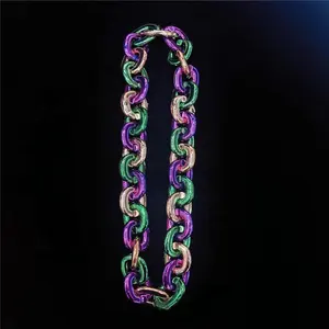 2020 Neuheit Flash ing Party Halskette Bunte Links Kette Perlen Eingebaute LED Light Up Halskette Karneval Perlen Led Halskette
