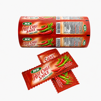 Film en rouleau BRC approuvé, haute barrière, en PET aluminisé, pour ketchup, film d'emballage métallisé, imprimé sur mesure pour sauce tomate et sauce chili