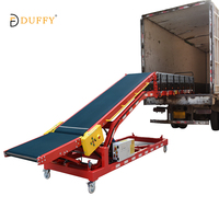 Convoyeur de déchargement de chargement de ceinture de camion de conteneur mobile portatif de 800mm de large, convoyeur à rouleaux flexibles pour le carton, transport de sacs