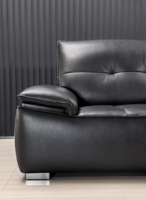Ensemble de canapés en cuir rembourrés, confortables et inclinables, avec dossier haut, pour salon et usage domestique