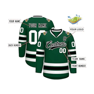 Jersey de Hockey sobre Hielo Personalizado 2025 con Nombre de Club y Equipo, Personalización Exclusiva, 100% Poliéster, Unisex para Adultos - Product Image 3