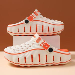 <b>Men's</b> thick-soled Sandals Thick Sole Breathable <b>Clogs</b> <b>Men</b> Slip On Hollow Cutout Casual Walking Footwear Great City Wandering - Product Image 1