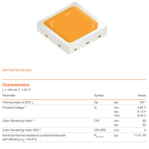 <strong>Osrams</strong> Mid Power <strong>Led</strong> 3535 Smd <strong>Led</strong> Chip with High Luminous 130lm for High Lights - Product Image 6