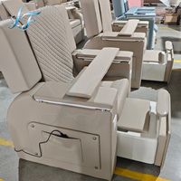 Fauteuil de spa et de manucure confortable pour le corps entier, en cuir PU, système de jets sans tuyauterie, matériau en fibre de verre, sans plomberie, fauteuil de massage et de pédicure