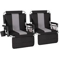 Sièges pliants portables pour événements sportifs en plein air, avec soutien dorsal, positions inclinables, accoudoirs, pour gymnases et stades