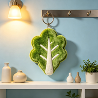 Nouveau porte-clés en peluche mignon et créatif en forme de feuille de plante ou de légume, jouet en peluche personnalisé en forme de nourriture, pendentif porte-clés en peluche, cadeau