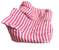 Kursi Santai Bean Bag Oxford Anti Air Anti UV Motif Garis untuk Luar Ruangan, Penutup Sofa Bean Bag untuk Bersantai di Pinggir Kolam Renang