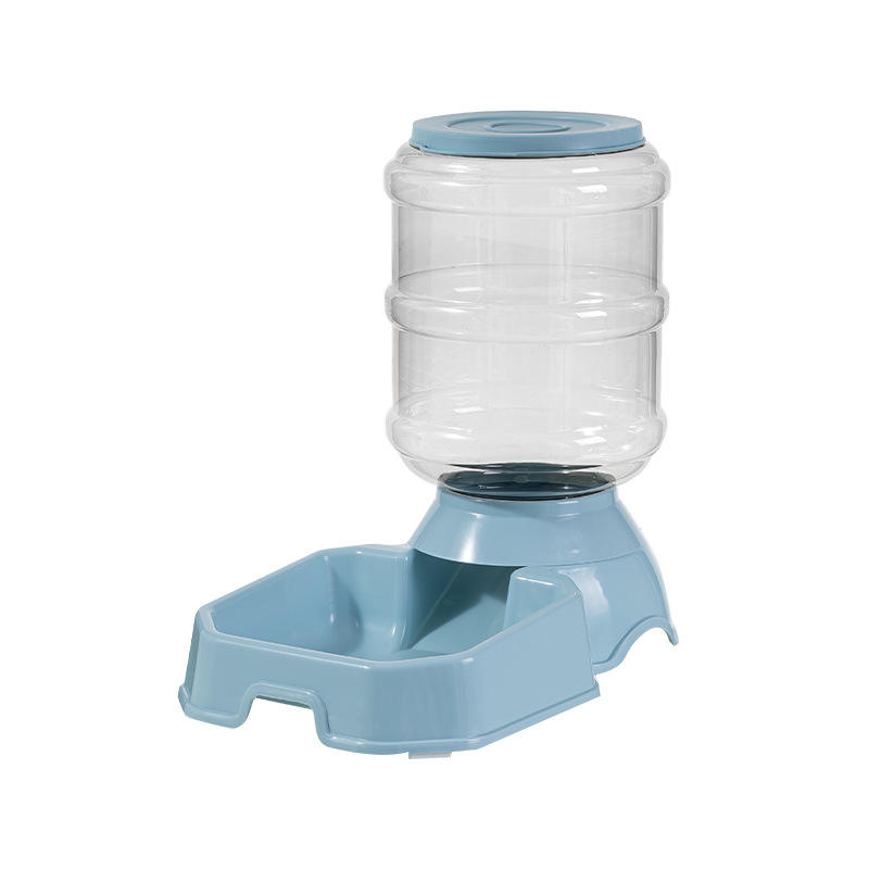 blue food feeder