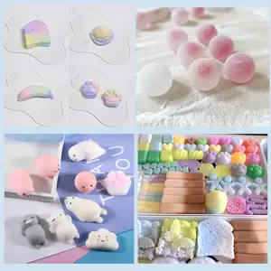 Low Hardness DIY Stress Toys Liquid Handmade Silicone Liquid Silicone Rubber For Toys Making Casting