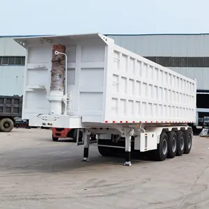 Tùy chỉnh 4 trục 60ton Dump tipper Trailer để bán