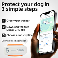 Traceur GPS 4G pour animaux de compagnie avec moniteur de bien-être : suivi d'activité 24/7, diagnostic vétérinaire IA, géofencing, 4G, iOS/Android, étanche